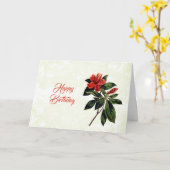 Vintager Orange Lilly Floral Geburtstag Karte (Gelbe Blume)