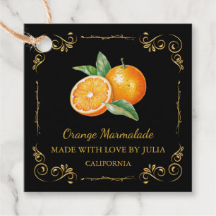 Vintager Orange Marmalade Square Hang Tag Geschenkanhänger