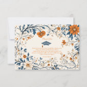 Vintager Orangenblumen-Abschluss Dankeskarte (Vorderseite)