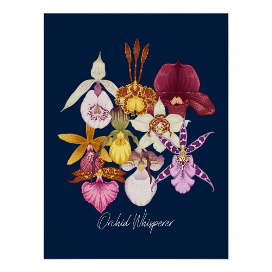 Vintager Orchid Whisperer Poster (Vorderseite)