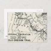 Vintager Oregon Trail Historische Karte (Vorne/Hinten)