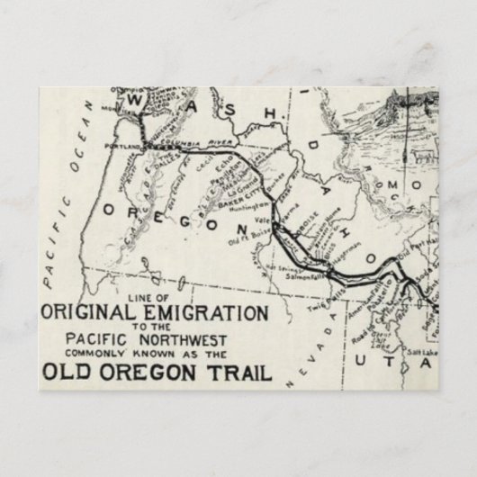 Vintager Oregon Trail Historische Karte (Vorderseite)