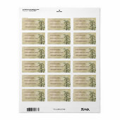 Vintager Orientalischer Bambus 1 Adressaufkleber (Vorne)