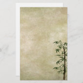 Vintager Orientalischer Bambus 1 Briefpapier (Vorne/Hinten)