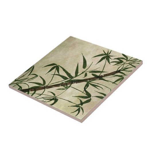 Vintager Orientalischer Bambus 1 Fliese (Seite)