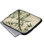 Vintager Orientalischer Bambus 1 Laptopschutzhülle (Vorne Knopf)