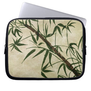 Vintager Orientalischer Bambus 1 Laptopschutzhülle