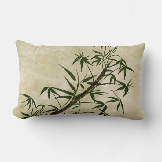 Vintager Orientalischer Bambus 1 Lendenkissen (Vorderseite)