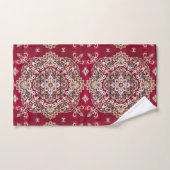 Vintager Orientalischer Roter Perser Rug Badhandtuch Set (Handtuch)
