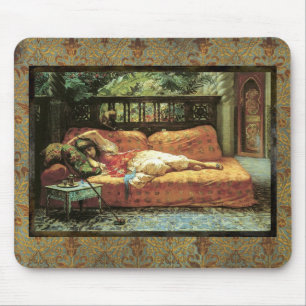 Vintager Orientalist, der Mousepad malt