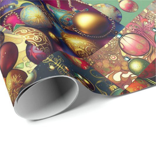 Vintager Ornament-Sampler Geschenkpapier (Rolleneckpunkt)