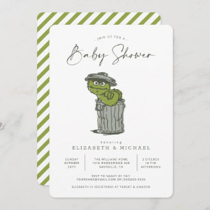 Vintager Oscar die Grouch Baby Dusche Einladung