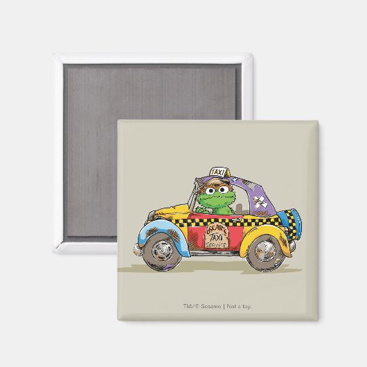 Vintager Oscar-Taxidienst Magnet (Vorderseite/Rückseite)
