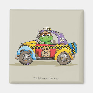 Vintager Oscar-Taxidienst Magnet