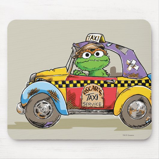 Vintager Oscar-Taxidienst Mousepad (Vorne)
