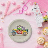 Vintager Oscar-Taxidienst Pappteller (Party)