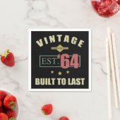 Vintager Osten. 1964 60. Geburtstag Serviette (Beispiel)