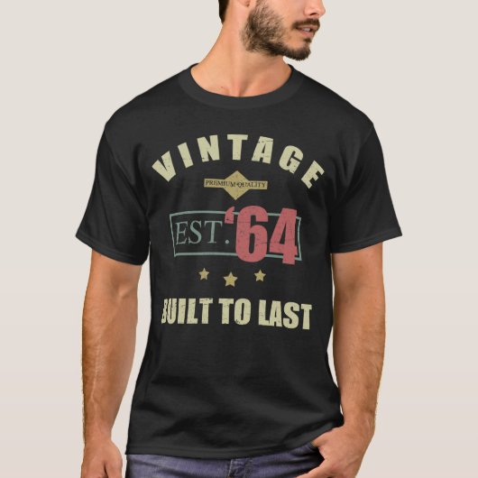 Vintager Osten. 1964 60. Geburtstag T-Shirt (Vorderseite)