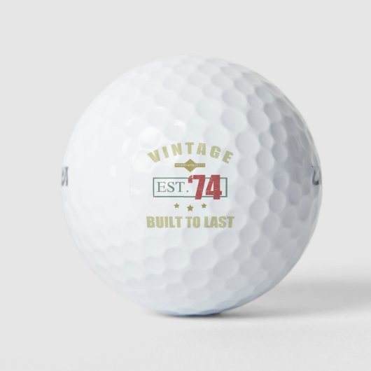 Vintager Osten. 1974 50. Geburtstag Golfball (Vorderseite)