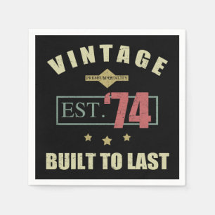 Vintager Osten. 1974 50. Geburtstag Serviette