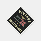 Vintager Osten. 1974 50. Geburtstag Serviette (Ecke)