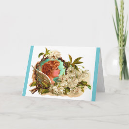 Vintager Osterangel Feiertagskarte