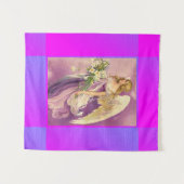 Vintager Osterangel Klein Wandteppich (Vorderseite (Horizontal))