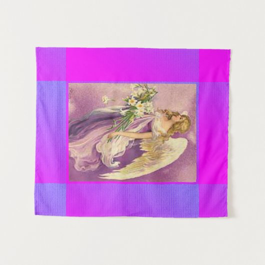 Vintager Osterangel Klein Wandteppich (Vorderseite (Horizontal))