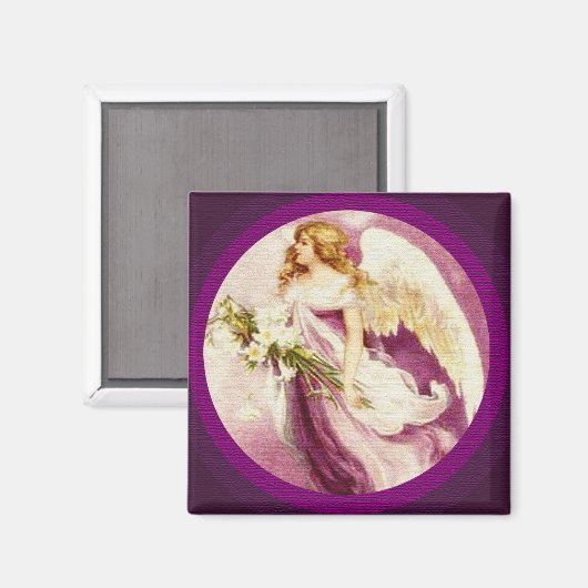 Vintager Osterangel texturiert Magnet (Vorderseite/Rückseite)