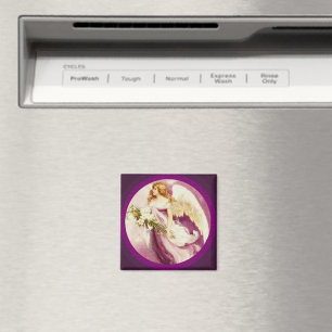 Vintager Osterangel texturiert Magnet