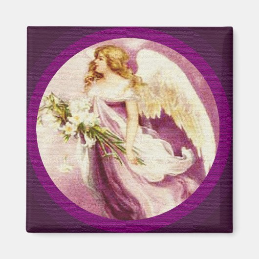 Vintager Osterangel texturiert Magnet (Vorne)