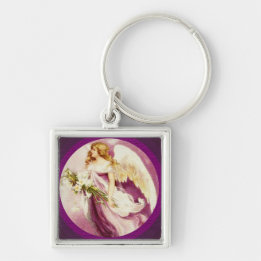 Vintager Osterangel texturiert Schlüsselanhänger