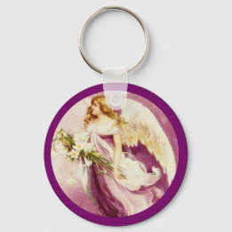 Vintager Osterangel texturiert Schlüsselanhänger