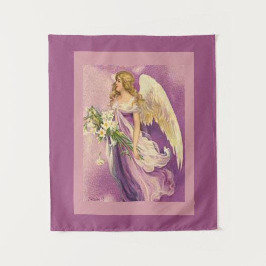 Vintager Osterangel Wandteppich (Vorderseite)