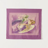 Vintager Osterangel Wandteppich (Vorderseite (Horizontal))