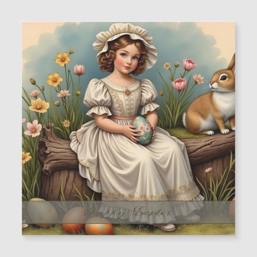 Vintager Osterbaum Magnetkarte (Vorderseite)