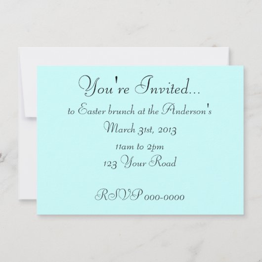 Vintager Osterbrunch Einladung (Rückseite)