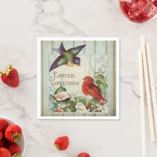 Vintager Osterfrühling Serviette (Beispiel)