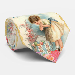 Vintager Osterfrühling und Ei Krawatte