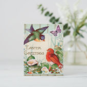 Vintager Osterfrühlingsermin Postkarte (Stehend Vorderseite)