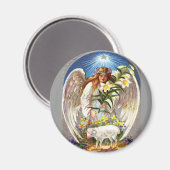 Vintager Ostergel und -Lamm Magnet (Vorderseite/Rückseite)