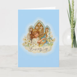 Vintager Ostergruß Angel Feiertagskarte