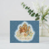 Vintager Ostergruß Angel Feiertagspostkarte (Stehend Vorderseite)