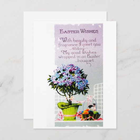 Vintager Ostergruß Feiertagskarte (Vorne/Hinten)