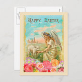 Vintager Ostergruß Feiertagspostkarte (Vorne/Hinten)