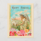 Vintager Ostergruß Feiertagspostkarte (Vorderseite)