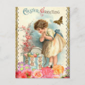 Vintager Ostergruß Postkarte (Vorderseite)