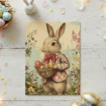 Vintager Osterhase in Jacket Postkarte<br><div class="desc">Dieses Design wurde durch digitale Kunst erstellt und kann personalisiert werden, indem Sie auf den Knopf Anpassen klicken und die Farbe ändern, einen Namen, Initialen oder Ihre Lieblingssprache hinzufügen. Kontaktieren Sie mich unter colorflowcreations@gmail.com , wenn Sie dieses Design für ein anderes Produkt haben möchten. Sehen Sie mehr von meinen Kreationen...</div>