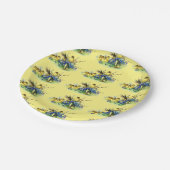 Vintager Osterhase Pappteller (Schrägansicht)