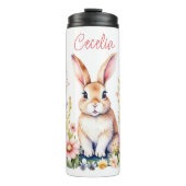 Vintager Osterhase Personalisiert Thermosbecher (Vorderseite)